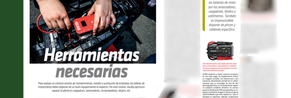 CEMA Baterías ha salido recientemente en el especial Accesorios para Baterías de la revista Mototaller, concretamente en el especial de noviembre 2024. En el artículo dedicado a la empresa mayorista de baterías, CEMA Baterías destacada dos de sus grandes marcas de accesorios para baterías, como son Topcore y Noco, con arrancadores y cargadores de batería.